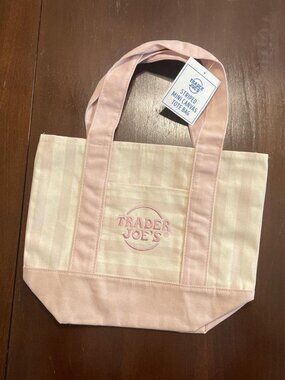 New Edition Summer 2026 Trader Joe’s Mini Tote Bags - Light Pink